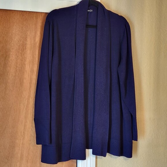 Espetanza shawl collar navy cardigan sweater 1X - Picture 1 of 3